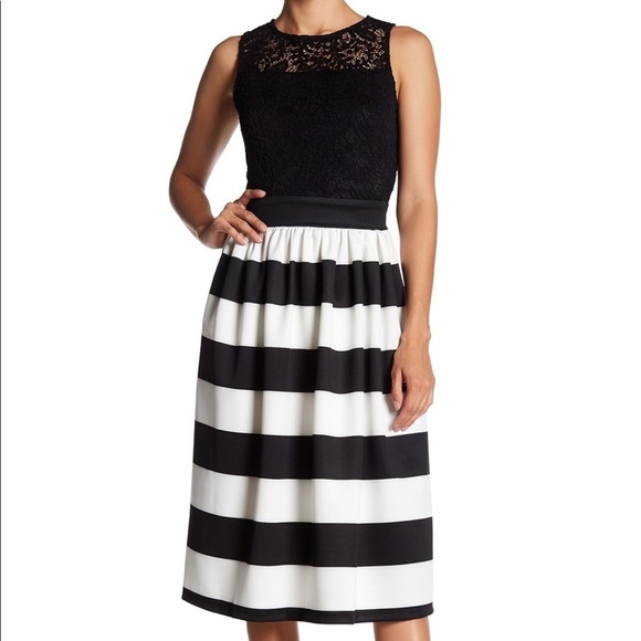 ALEXIA Admor Stripe Dress - Picture 1 of 5